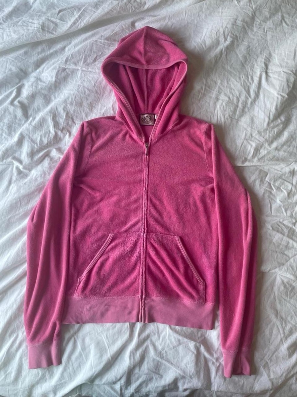 Vintage Y2K Juicy Couture Pink Zip-Up Hoodie